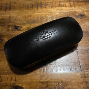 Authentic Coach Eye Glass Case Black W/ Cloth New